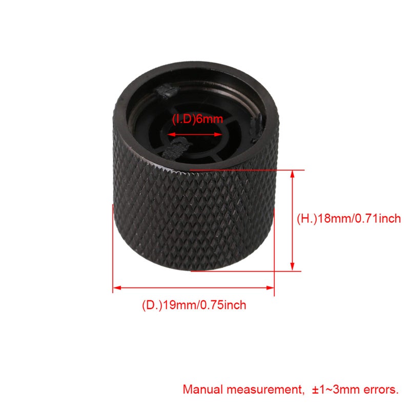 logyues 4PCS Black Red Dot Gem Metal Guitar Potentiometer Knobs Control Knurled Knob Volume Audio - Image 5